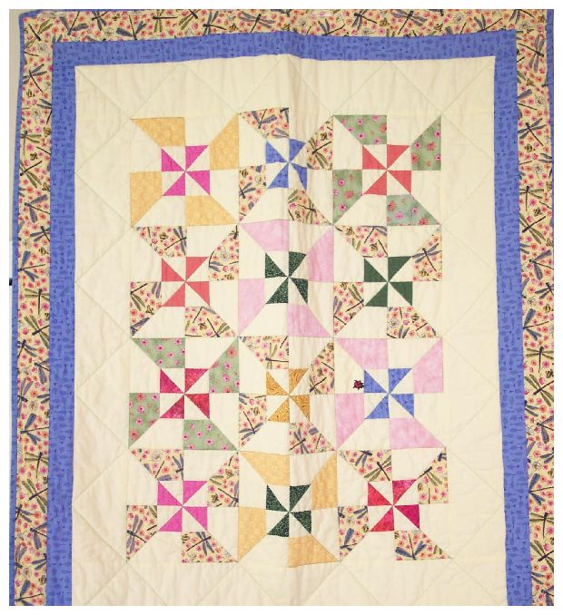 Double pinwheel entire quilt