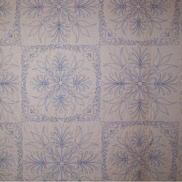 closeup of quilting