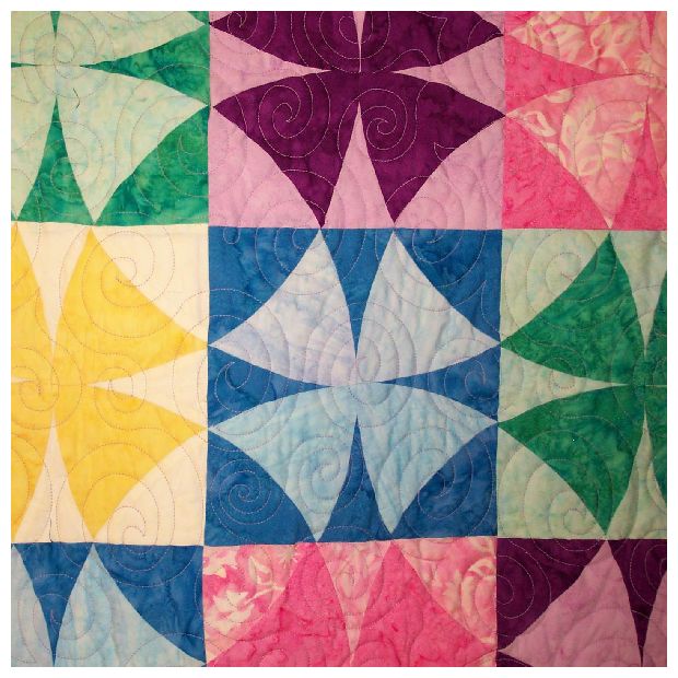 detail of quilting