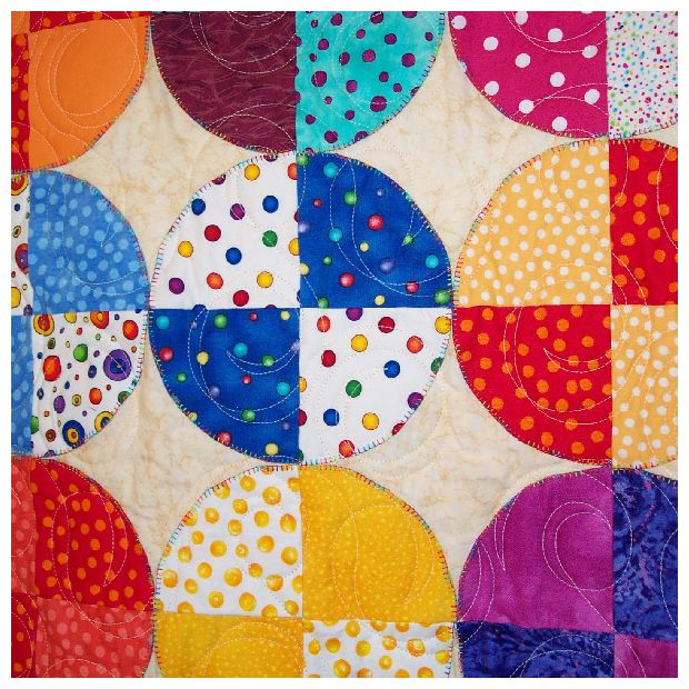 detail of quilting