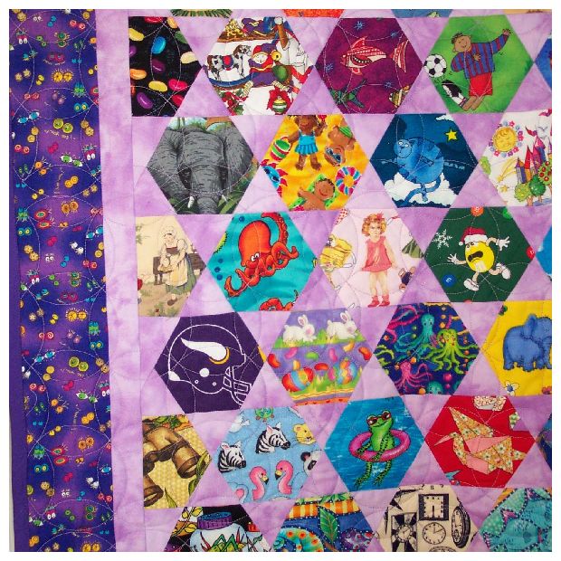 closeup of quilting